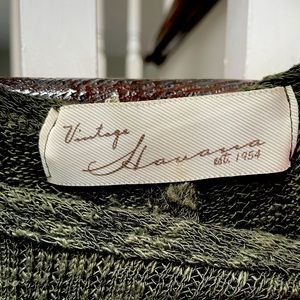 Vintage Havana High-Low Green Fall Sweater